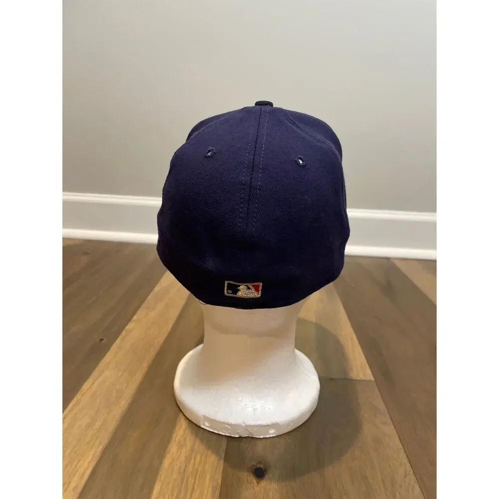 New Era 59Fifty Cleveland Indians On‑Field Hat Size 7 3/8 Vintage Made in USA